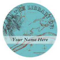 Vintage Map Library Sticker