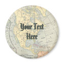 Vintage Map Magnet by Customizables Vintage Map Magnet