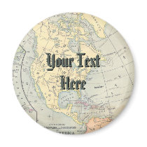 Vintage Map Magnet by Customizables Vintage Map Magnet