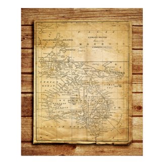 Vintage Map of Australasia