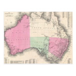 Vintage Map of Australia (1862) Postcard