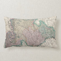 Vintage Map of Bavaria Germany (1799) Throw Pillows