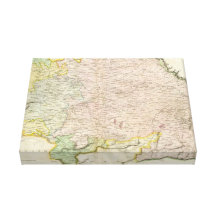 Vintage Map of Bavaria Germany (1814) Canvas Prints