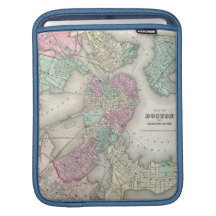 Vintage Map of Boston Harbor (1857) Sleeve For iPads
