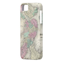 Vintage Map of Boston Harbor (1857) iPhone 5 Case