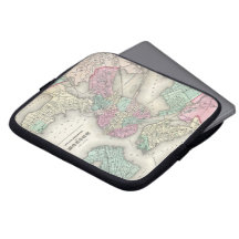 Vintage Map of Boston Harbor (1857) Laptop Computer Sleeves
