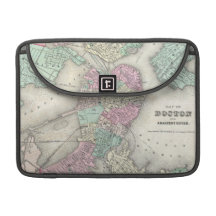 Vintage Map of Boston Harbor (1857) Sleeves For MacBook Pro
