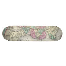 Vintage Map of Boston Harbor (1857) Skate Board Decks