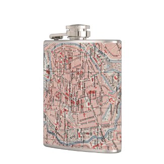 Vintage Map of Braunschweig Germany (1905) Flask