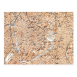 Vintage Map of Brussels (1905) Post Card
