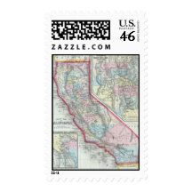 Vintage Map of California (1860) Postage