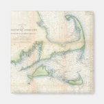 Vintage Map of Cape Cod (1857) Refrigerator Magnets