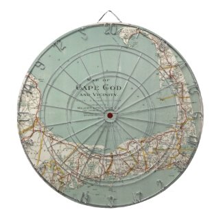 Vintage Map of Cape Cod (1917) Dart Boards