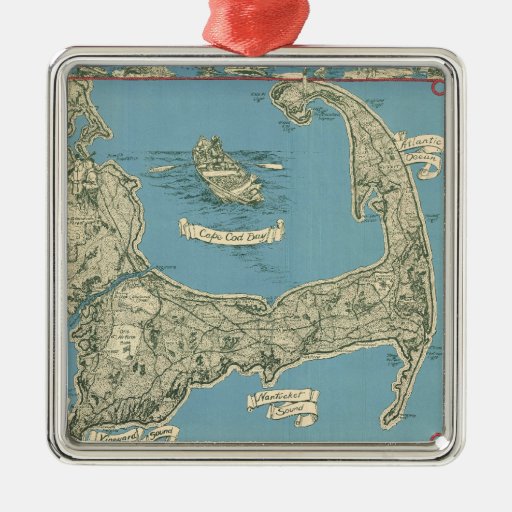 vintage map of cape cod 1945 christmas ornament zazzle vintage map of cape cod 1945 christmas ornament zazzle