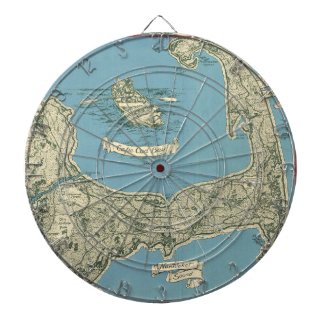 Vintage Map of Cape Cod (1945) Dart Boards