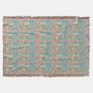 Vintage Map of Cape Cod (1945) Throw Blanket