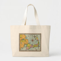 Vintage Map of Cape Cod Canvas Bag