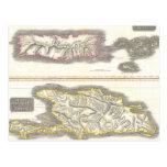 Vintage Map of Caribbean Islands (1815) Postcards