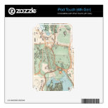Vintage Map of Central Park (1860) Decals For iPod Touch 4G