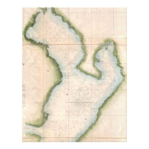 Vintage Map of Coastal Tampa Bay (1855) Personalized Letterhead
