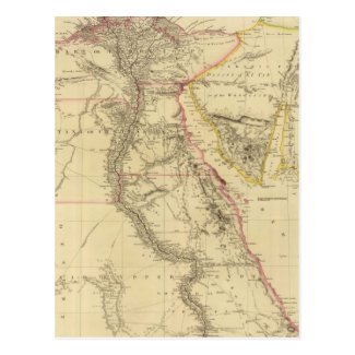 Vintage Map of Egypt (1832) Postcard