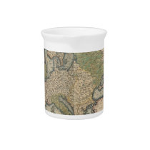 Vintage Map of Europe (1570) pitchers