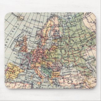 Vintage Map Of Europe Mousepad mousepad