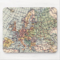 Vintage Map Of Europe Mousepad