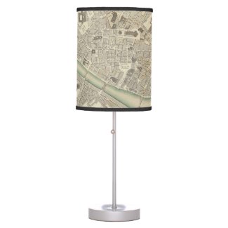 Vintage Map of Florence Italy (1835) Table Lamp
