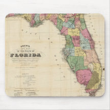 Vintage Map of Florida (1870) Mousepads