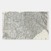 Vintage Map of Georgia (1845) Rectangle Stickers