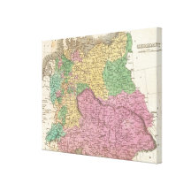 Vintage Map of Germany (1827) Gallery Wrapped Canvas
