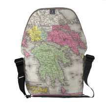 Vintage Map of Greece (1853) Messenger Bag