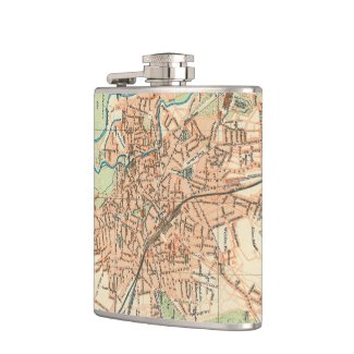 Vintage Map of Hanover Germany (1895) Flasks