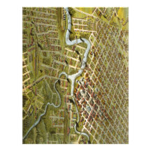 Vintage Map of Houston Texas (1891) Letterhead Template