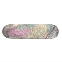 Vintage Map of India (1855) Skateboards