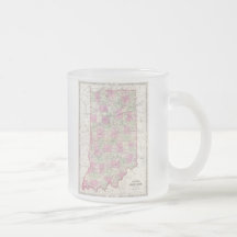 Vintage Map of Indiana (1864) Coffee Mug