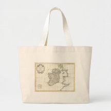 Vintage Map of Ireland (1771) Canvas Bags