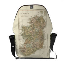 Vintage Map of Ireland 1862 Medium Courier Bag at Zazzle