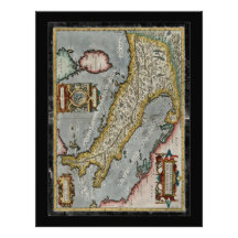 Vintage Map of Italy (1584) Letterhead Design