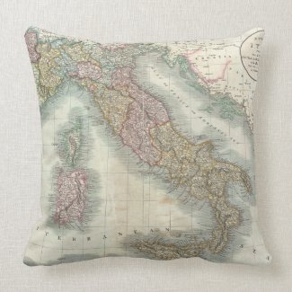 Vintage Map of Italy (1799) Pillows