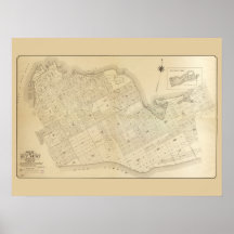 Vintage Map of Key West Florida Posters