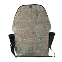 Vintage Map of London (1890) Courier Bags