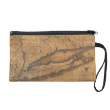 Vintage Map of Long Island and Connecticut (1815) Wristlet