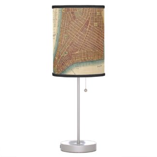 Vintage Map of Lower New York City (1807) Desk Lamps