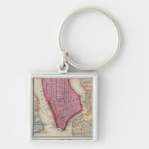 Vintage Map of Lower New York City (1860) Key Chain