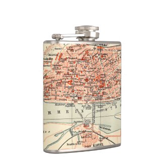 Vintage Map of Mainz Germany (1905) Flasks