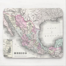 Vintage Map of Mexico (1855) Mousepad