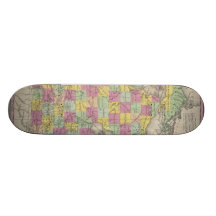Vintage Map of Michigan (1853) Skate Deck