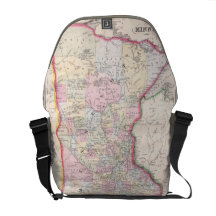 Vintage Map of Minnesota (1864) Courier Bag